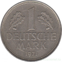 Монета. ФРГ. 1 марка 1971 год. Монетный двор - Карлсруэ (G).