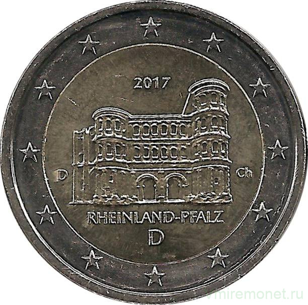 Монета. Германия. 2 евро 2017 год. Рейнланд-Пфальц  (D).