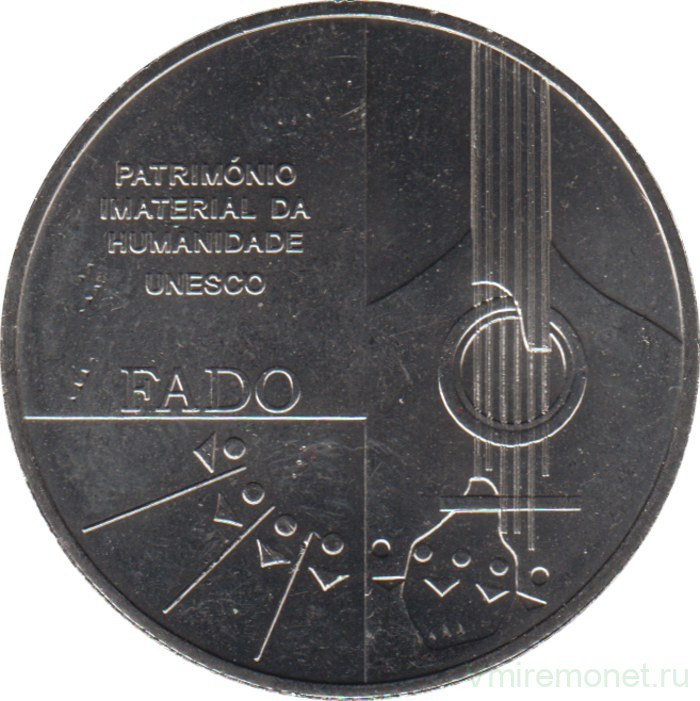 Монета. Португалия. 2,5 евро 2015 год. Нематериальное культурное наследие - фаду.