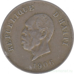 Монета. Гаити. 10 сантимов 1906 год.