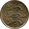 Монета. Эстония. 10 сентов 2006 год. ав