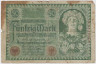 Банкнота. Германия. Веймарская республика. 50 марок 1920 год. ав.