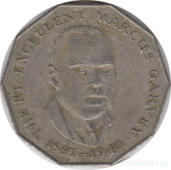 Монета. Ямайка. 50 центов 1989 год.