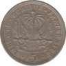 Монета. Гаити. 5 сантимов 1904 год. Лицо на аверсе. рев.