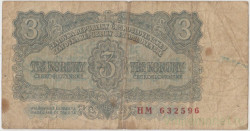 Банкнота. Чехословакия. 3 кроны 1953 год. Тип 79b.