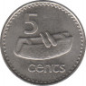 Монета. Фиджи. 5 центов 1987 год. рев.