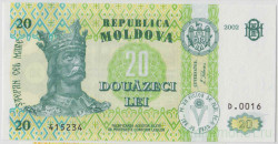 Банкнота. Молдова. 20 лей 2002 год.