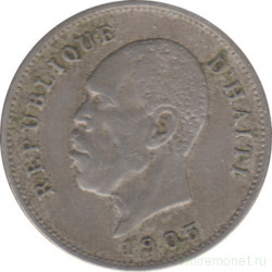 Монета. Гаити. 5 сантимов 1905 год.