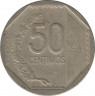 Монета. Перу. 50 сентимо 1993 год. рев.