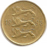 Монета. Эстония. 10 сентов 1998 год. ав