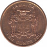 Монета. Ямайка. 10 центов 2012 год. рев.