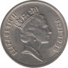 Монета. Фиджи. 5 центов 1986 год. ав.