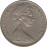 Монета. Австралия. 20 центов 1973 год. ав.