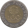 Монета. Португалия. 100 эскудо 2000 год. ав.