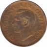 Монета. Южно-Африканская республика (ЮАР). 1 пенни 1945 год. рев.