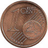 Реверс. Монета. Словения. 1 цент 2009 год.
