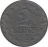 Монета. Албания. 2 лек 1957 год. ав.