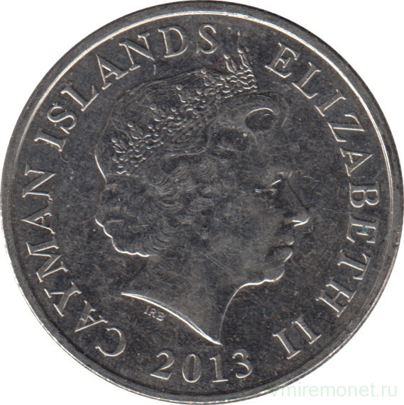 Монета. Каймановы острова. 25 центов 2013 год.