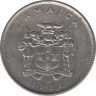 Монета. Ямайка. 20 центов 1987 год. ав.