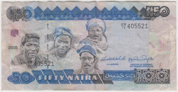 Банкнота. Нигерия. 50 найр 2005 год. Тип 27f (2).