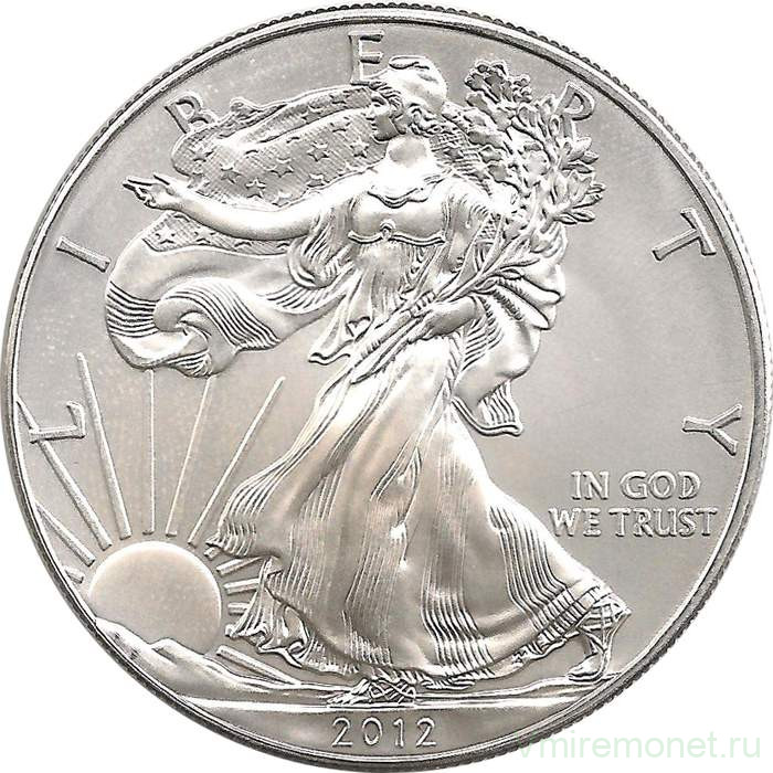 Монета. США. 1 доллар 2012 год. Шагающая свобода.
