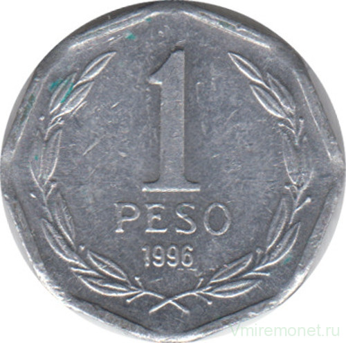 Монета. Чили. 1 песо 1996 год.