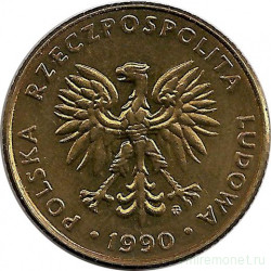 Монета. Польша. 10 злотых 1990 год.