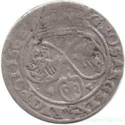 Монета. Польша. Шостак (6 грошей) 1662 год. Ян Казимир Ваза II. АТ.