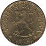 Аверс. Монета. Финляндия. 20 пенни 1979 год.