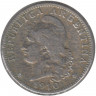 Монета. Аргентина. 20 сентаво 1910 год.