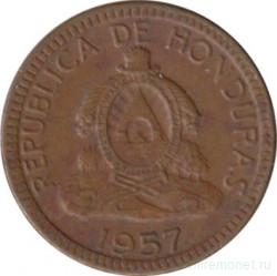 Монета. Гондурас. 1 сентаво 1957 год.