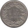  Монета. Швейцария. 1 франк 1979 год. ав.
