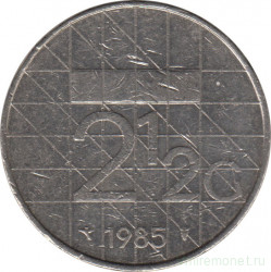 Монета. Нидерланды. 2,5 гульдена 1985 год.