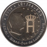  Монета. Люксембург. 2 евро 2004 год. Портрет и монограмма герцога Люксембурга Анри Нассау. ав.