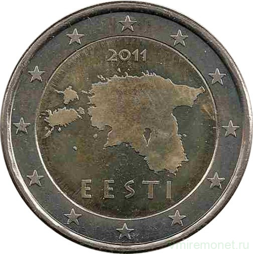 Монеты. Эстония. Набор евро 8 монет 2011 год. 1, 2, 5, 10, 20, 50 центов, 1, 2 евро.