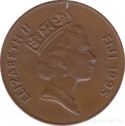 Монета. Фиджи. 2 цента 1995 год.