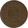 Реверс.Монета. Латвия. 1 сантим 1939 год.