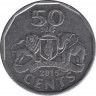 Монета. Свазиленд. 50 центов 2015 год. ав.