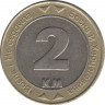  Монета. Босния-Герцеговина. 2 конвертированные марки 2008 год. рев.