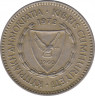  Монета. Кипр. 50 милей 1972 год. ав.