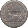 Монета. Маврикий. 1/2 рупии 1965 год. ав.