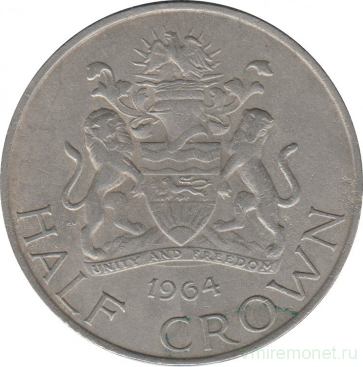 Монета. Малави. 1/2 кроны 1964 год.