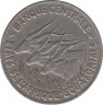 Монета. Экваториальная Африка. 100 франков 1968 год. ав.