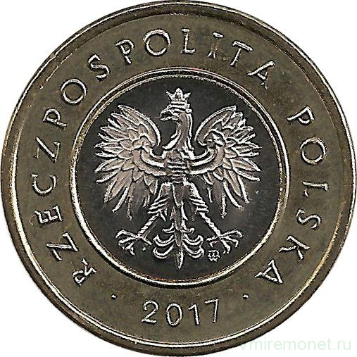 Монета. Польша. 2 злотых 2017 год.