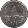 Монета. Фолклендские острова. 10 пенсов 1998 год. ав.