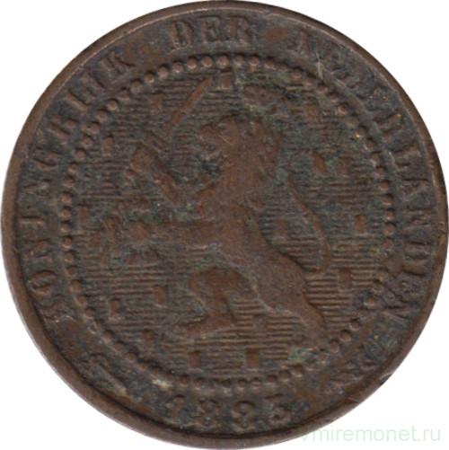 Монета. Нидерланды. 1 цент 1883 год.