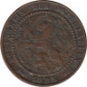 Монета. Нидерланды. 1 цент 1883 год. ав.