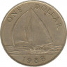 Монета. Бермудские острова. 1 доллар 1988 год. ав.