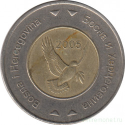 Монета. Босния и Герцеговина. 5 конвертируемых марок 2005 год.