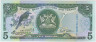 Банкнота. Тринидад и Тобаго. 5 долларов 2002 год. Тип 42b. ав.